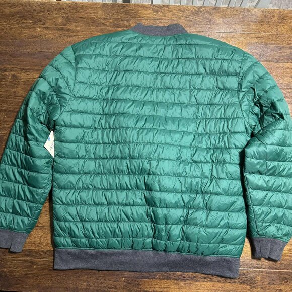 Arizona Jean Company Forest Green Quilted Puffer Jacket Full Zip Size Large NEW - Picture 4 of 12